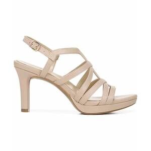 NEW NATURALIZER SOUL women's baylor strappy sandals in crème brulee faux leather